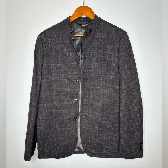 Awearness Kenneth Cole Men's Mock Neck Jacket in Charcoal - Picture 6 of 8